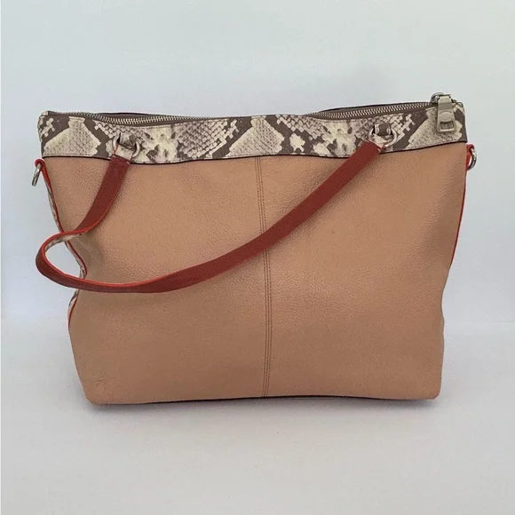 Coach Tyler Tote in Polished Pebble Leather with Python-Embossed Trim (F11759) - Picture 5 of 12